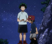 midoriya and kota on the mountain